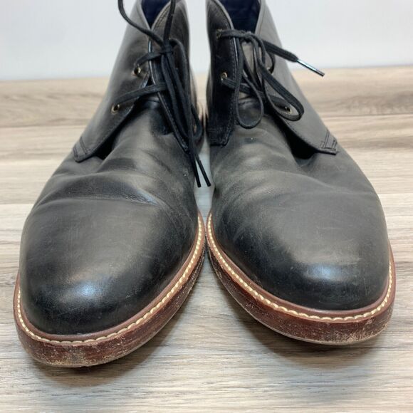 Men\'s Size 13M Cole Haan Tyler Grand Chukka Boots Woodbury Black Leather Lace-Up main image 11